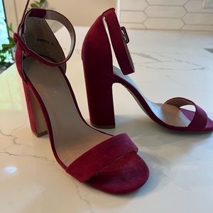 ASOS - New Look Maroon Block Heels - Size 7